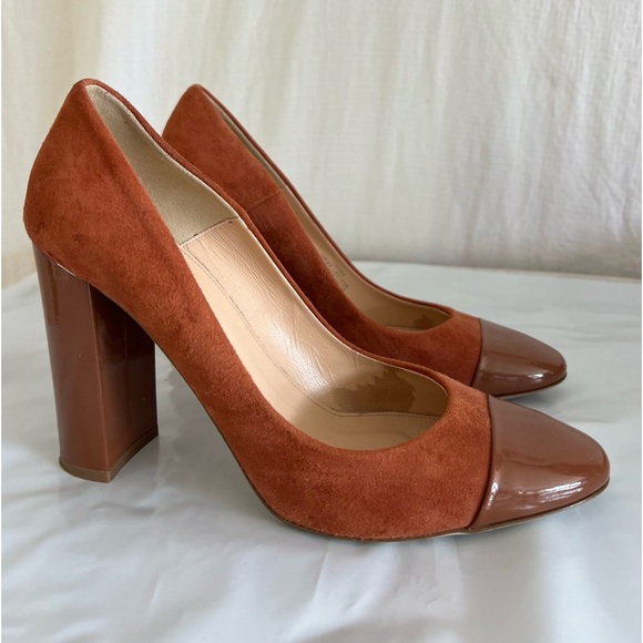 J Crew Made in Italy Suede Round Toe Heels - Picture 3 of 11